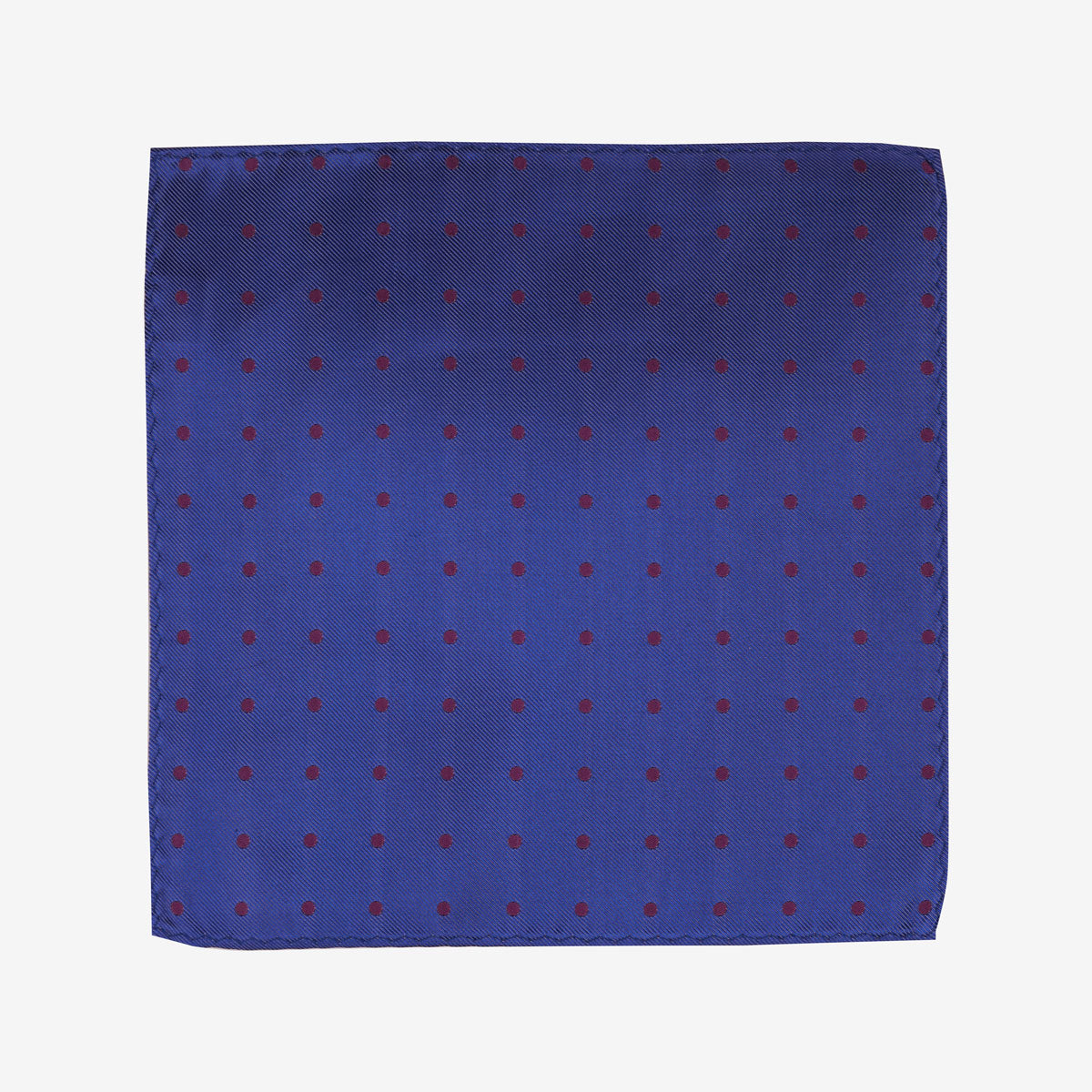 Einstecktuch aus reiner Seide in Blau mit lila Punkten mittelblau Bild 2