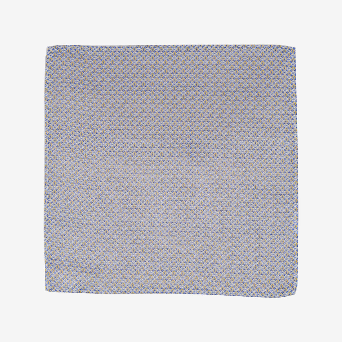 Einstecktuch aus reiner Seide mit Mustern in Blau und Gelb blau Bild 2