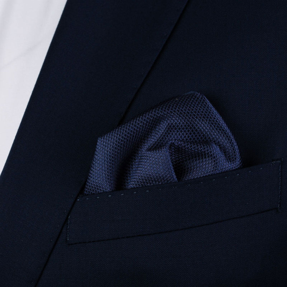 Einstecktuch in uni dunkelblau dkl. blau Bild 1