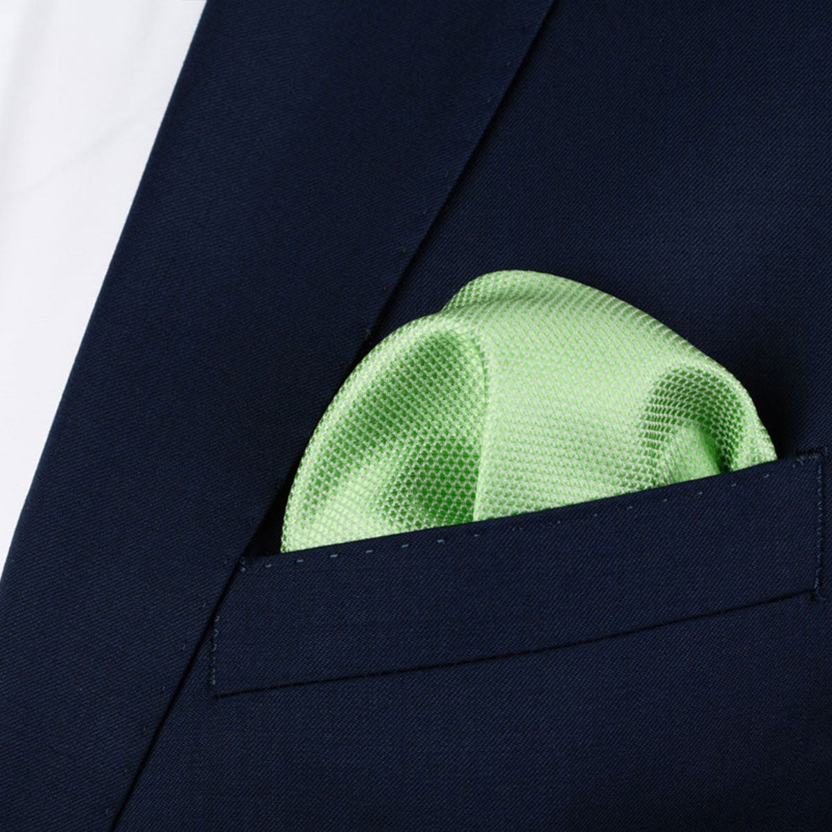 Einstecktuch in uni grün grün Bild 1