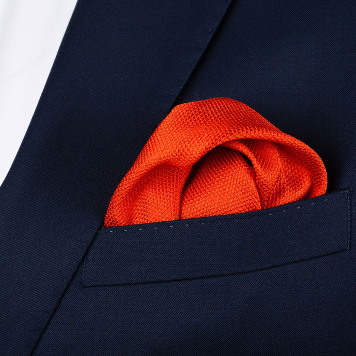 Einstecktuch in uni orange orange Bild 1