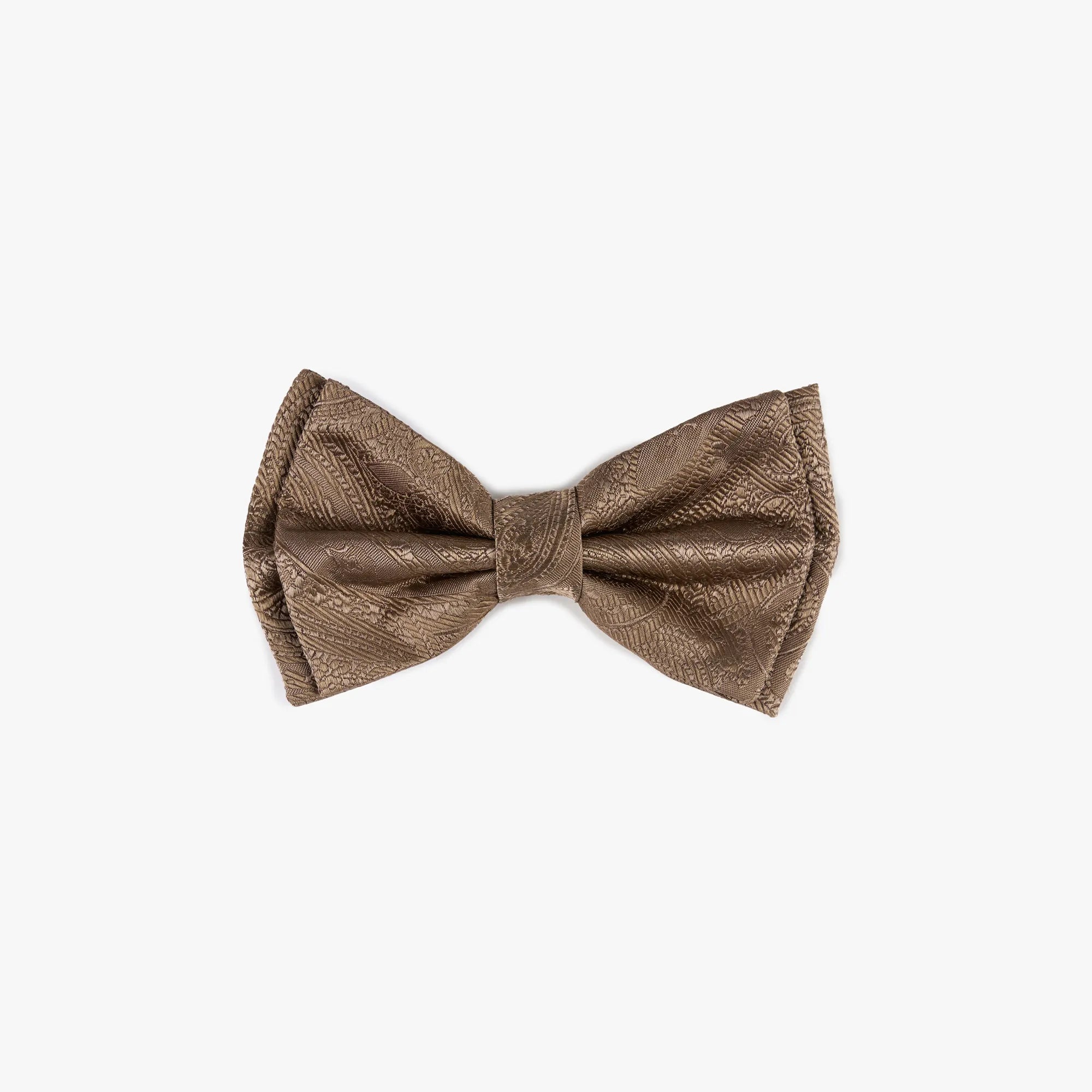 Vorgebundene Fliege aus Seide mit Paisleymuster in beige beige Bild 2