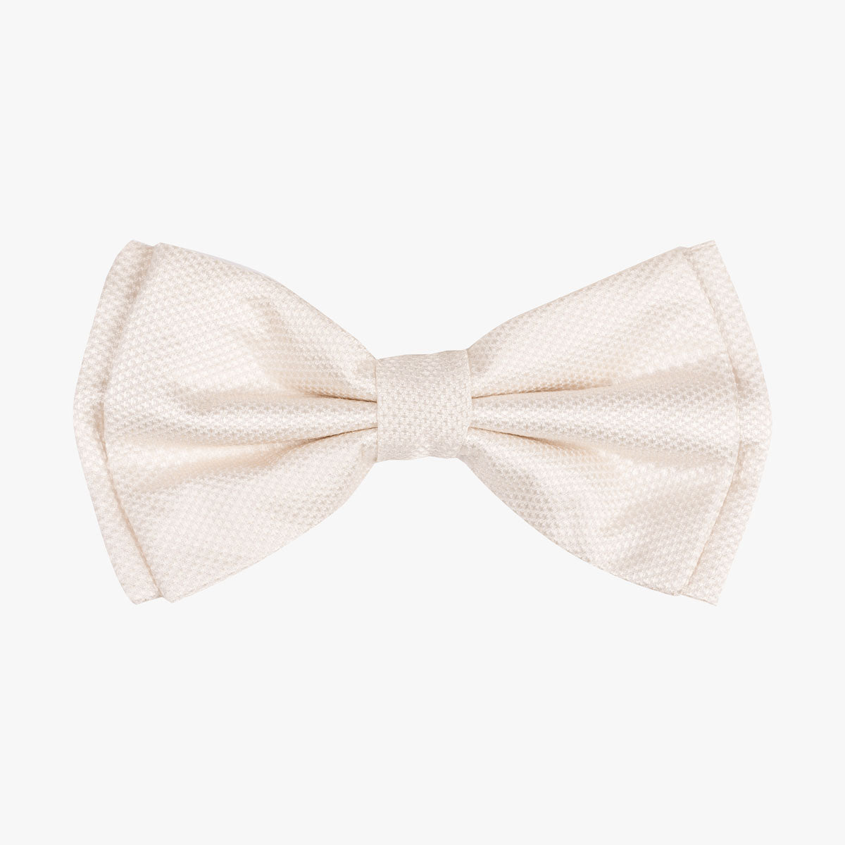 Vorgebundene Fliege aus Seide in uni offwhite offwhite Bild 1