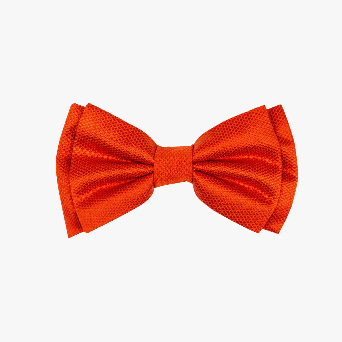 Vorgebundene Fliege aus Seide in uni orange orange Bild 1