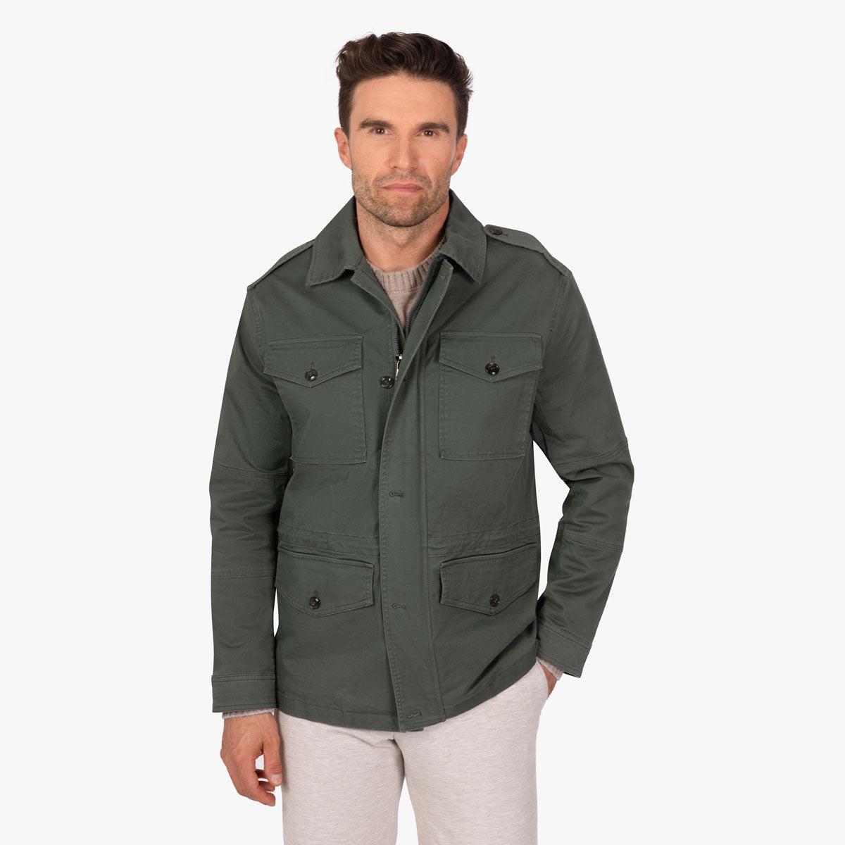 Jacke Monza aus Baumwolle in grün grün Bild 1