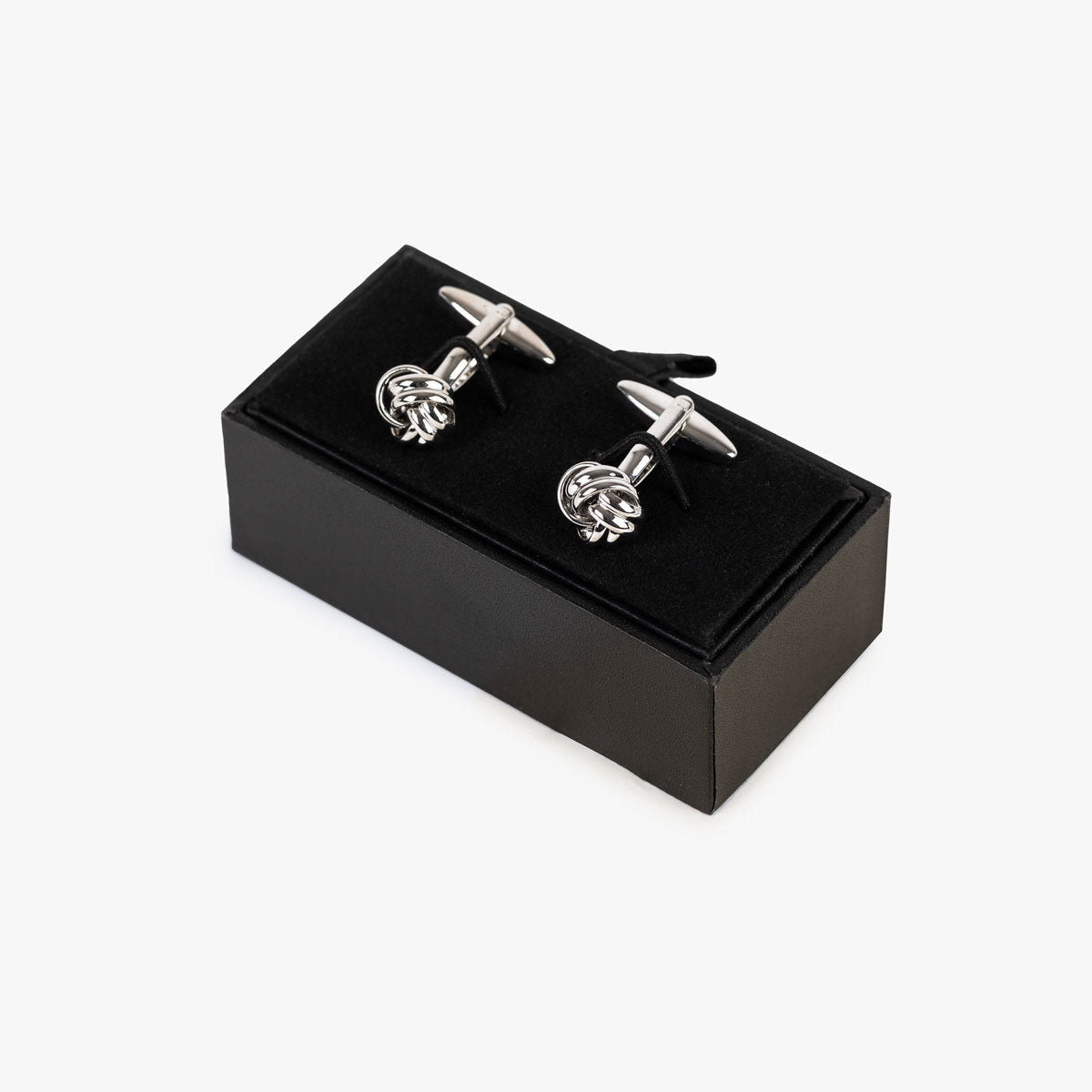 Manschettenknöpfe knotenförmig in silber silber Bild 1