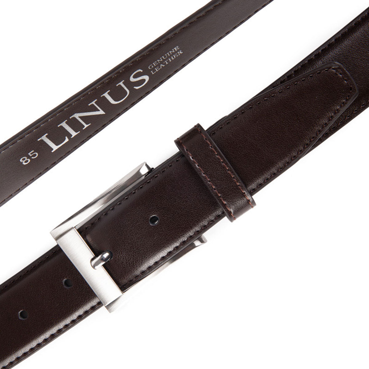 Glattleder-Gürtel in braun drk. brown Bild 4