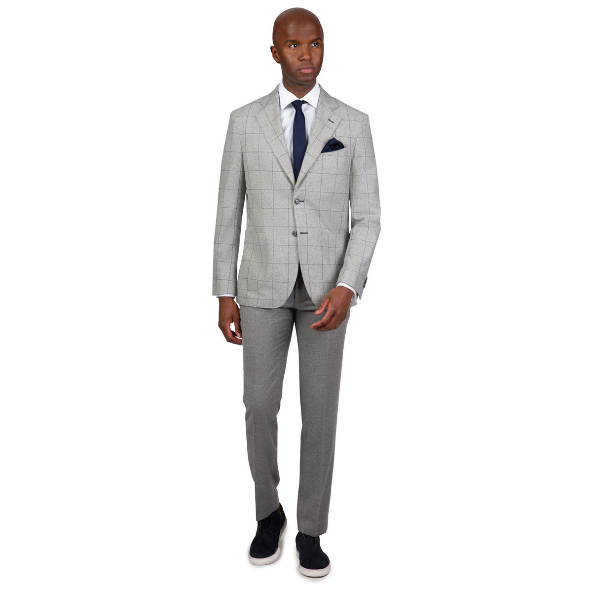 Sakko Havanna mit aufgesetzten Taschen in hellgrau hellgrau/karo Bild 4