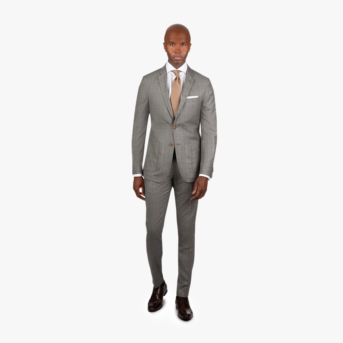 Super Slim Fit Anzug mit Prince of Wales Check in grau hellgrau/karo Bild 1