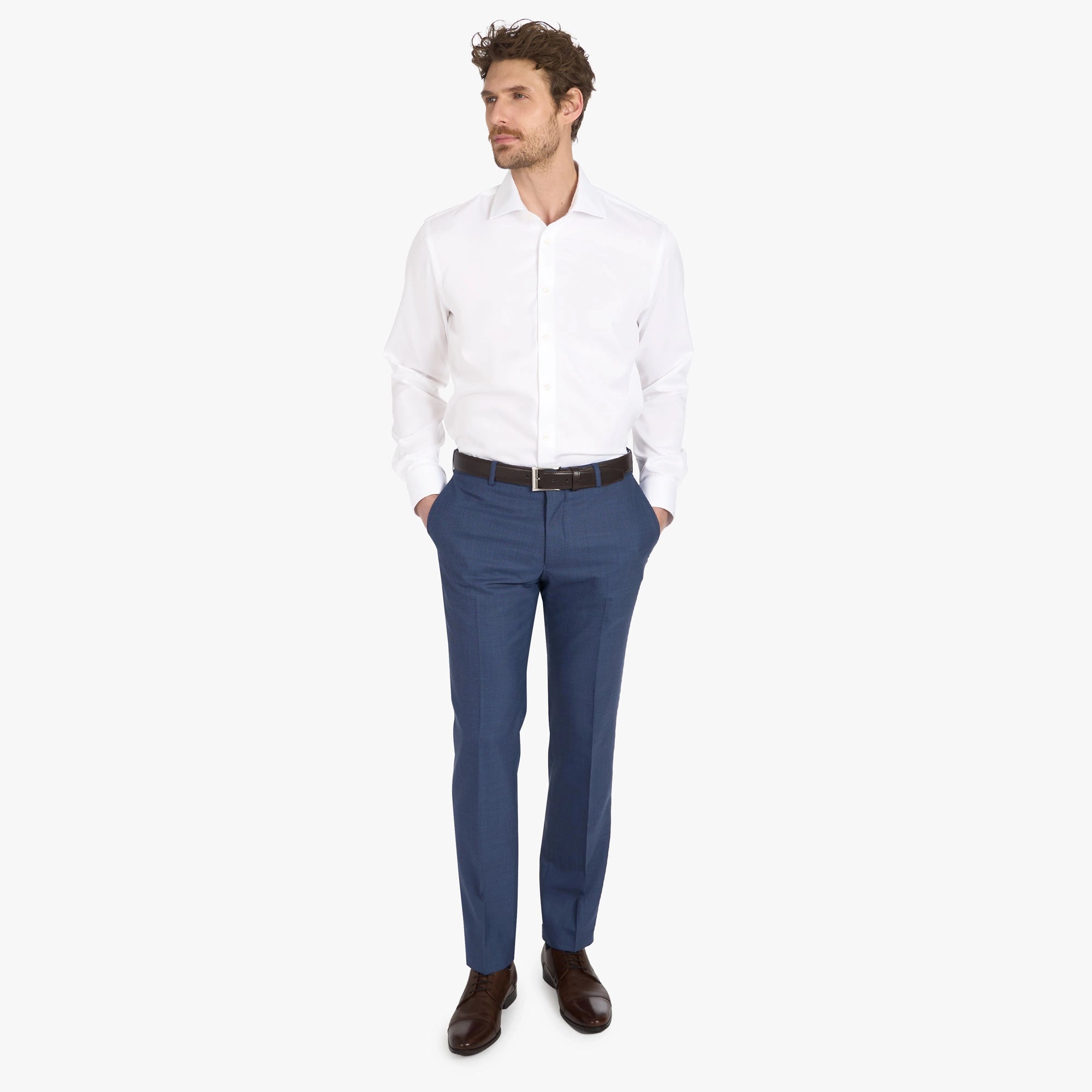 Modern Fit Hemd aus reiner Baumwolle in Weiß white Bild 5