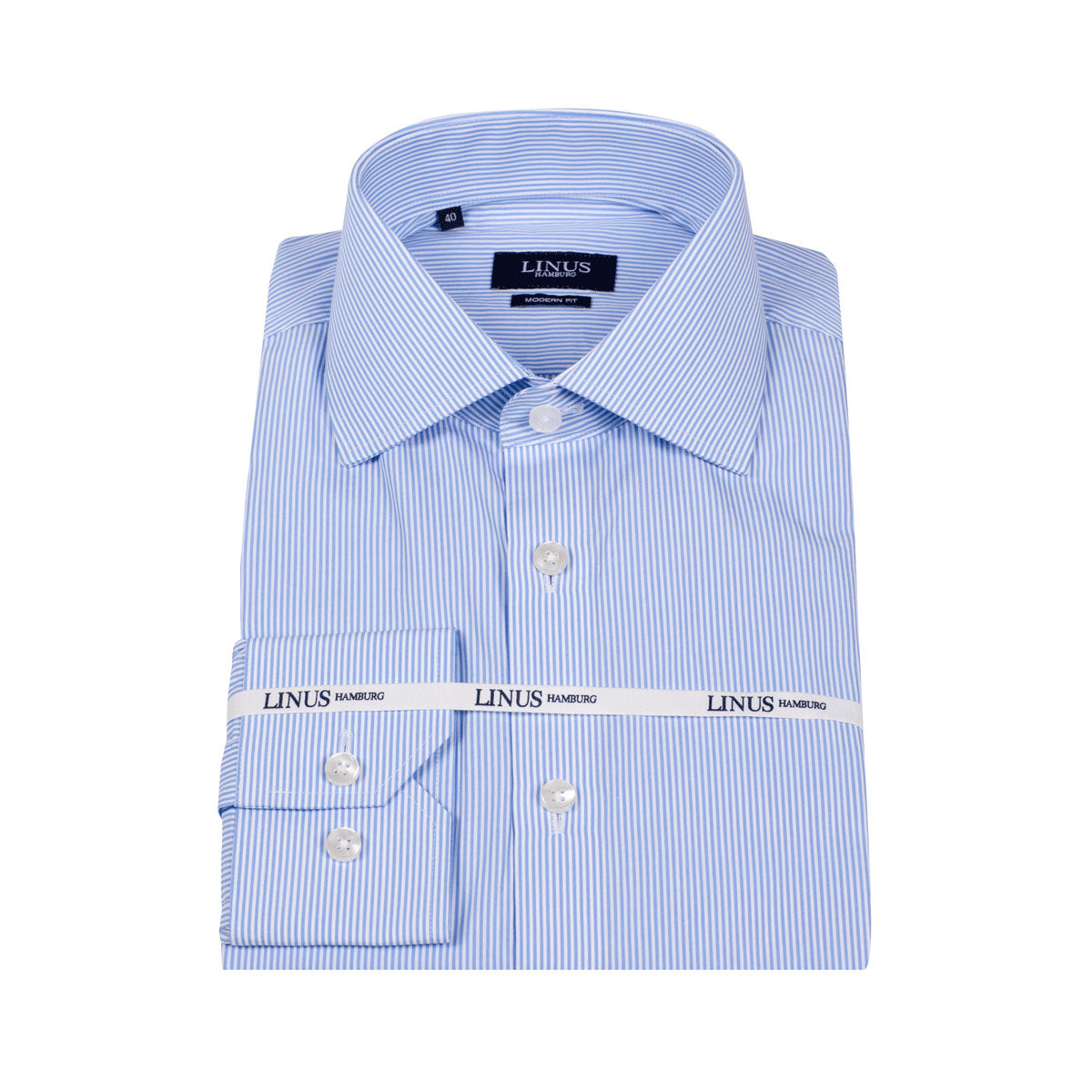 Modern Fit Hemd blau-weiß gestreift blue/white Bild 2