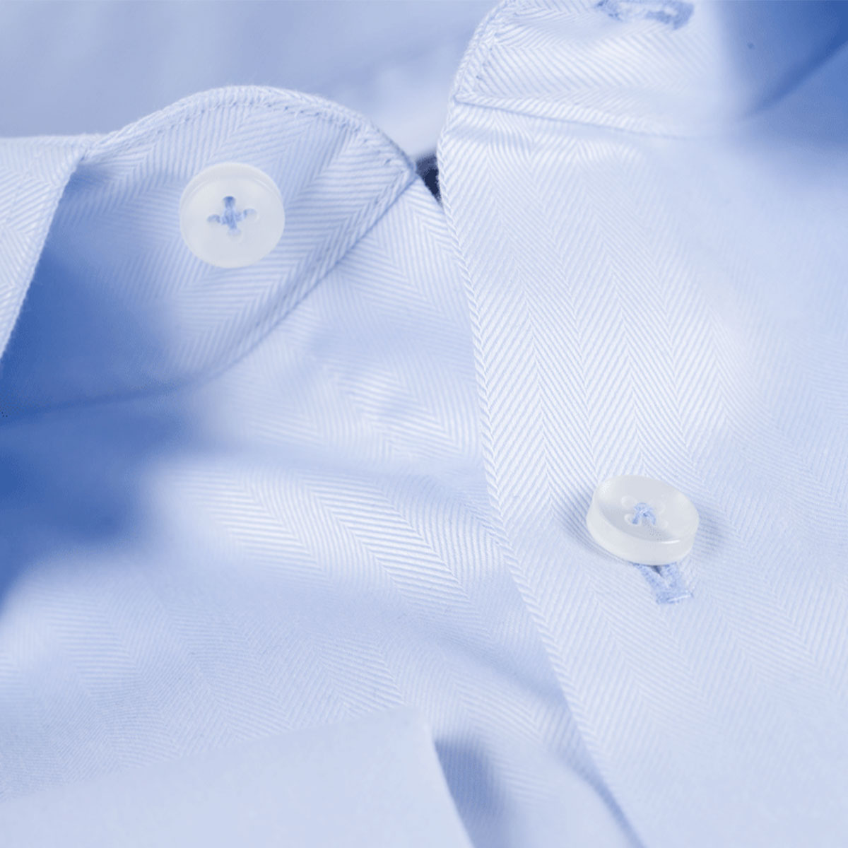 Modern Fit Hemd Fischgrat Umschlagmanschette light blue Bild 2