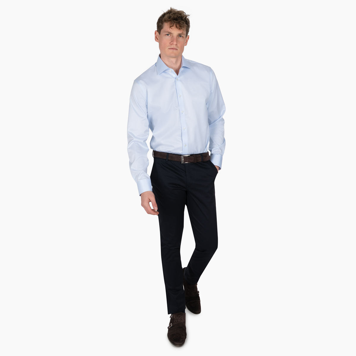 Modern Fit Hemd in Hellblau light blue Bild 2