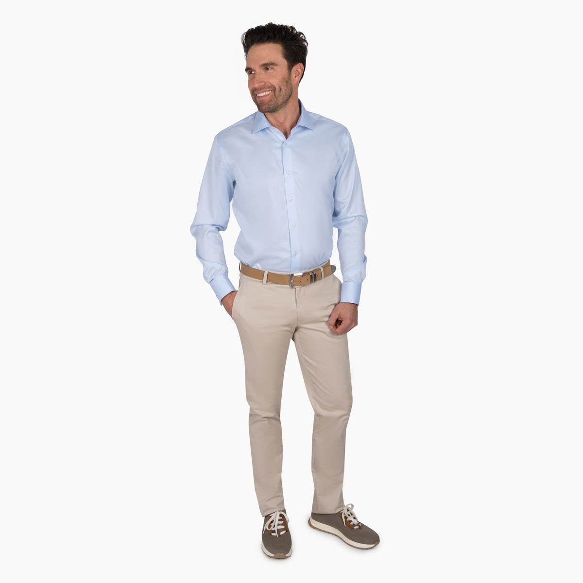 Modern Fit Hemd in Hellblau mit Umschlagmanschette light blue Bild 3