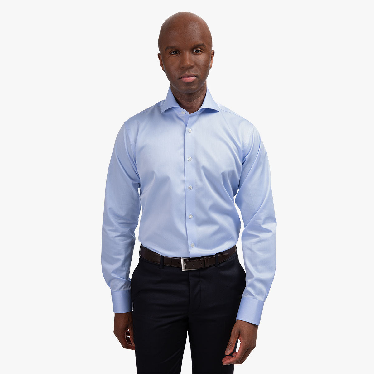 Modern Fit Hemd Two-Ply hellblau light blue Bild 1