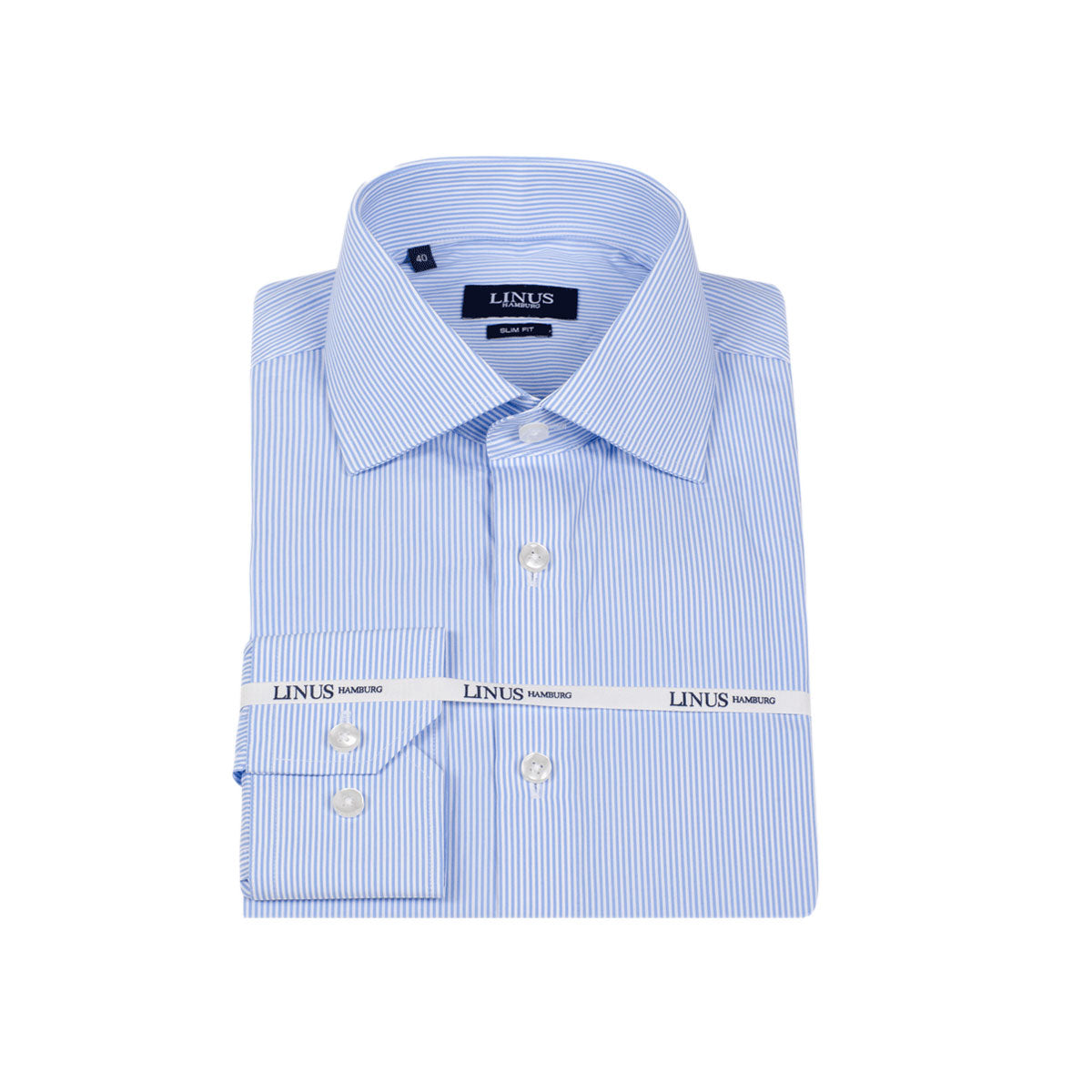 Slim Fit Hemd blau-weiß gestreift blue/white Bild 2