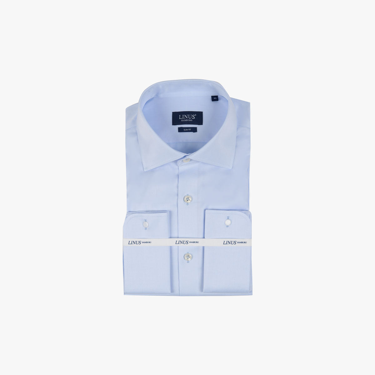 Slim Fit Hemd in Hellblau mit Umschlagmanschette light blue Bild 4