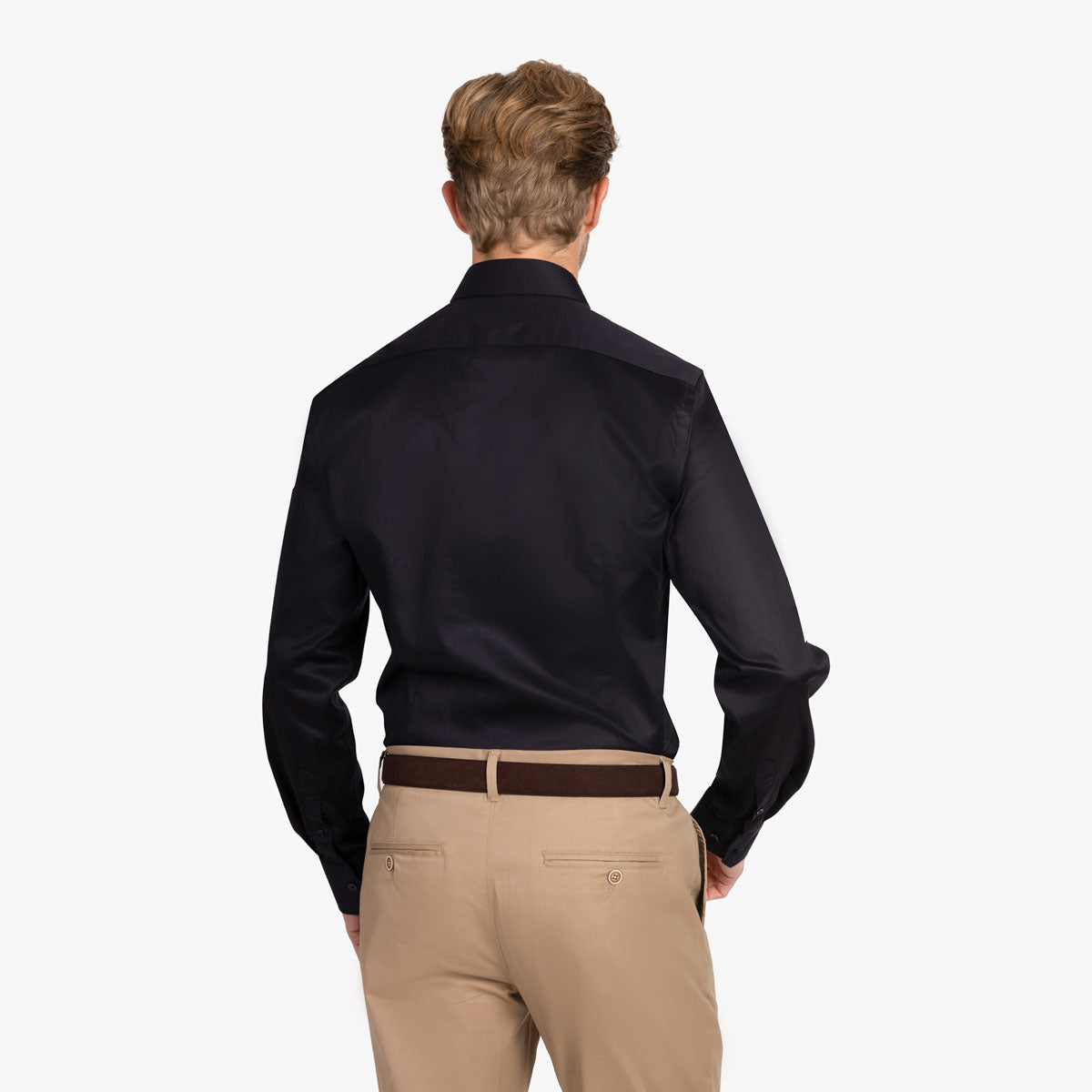 Slim Fit Hemd in schwarz black Bild 2