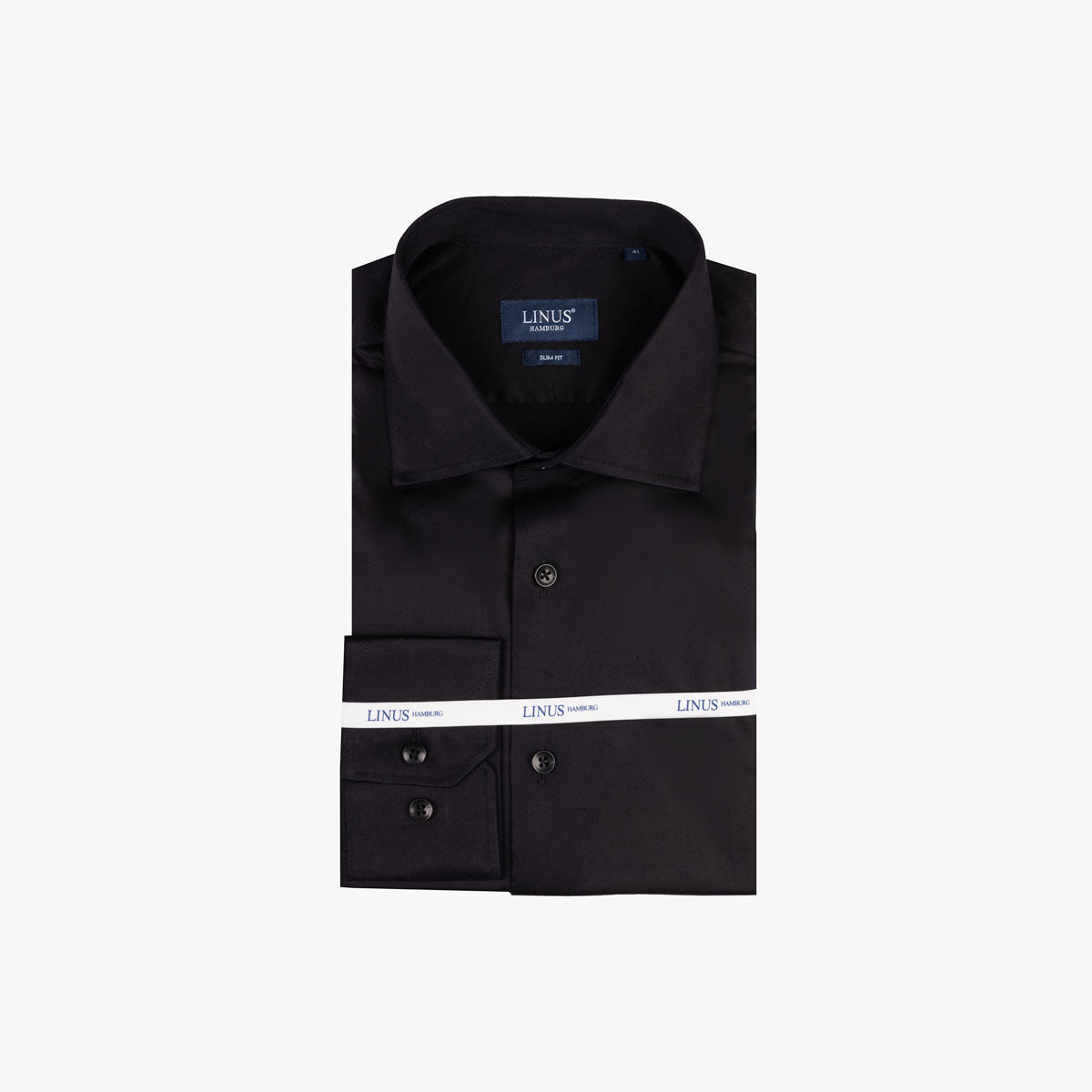 Slim Fit Hemd in schwarz black Bild 3