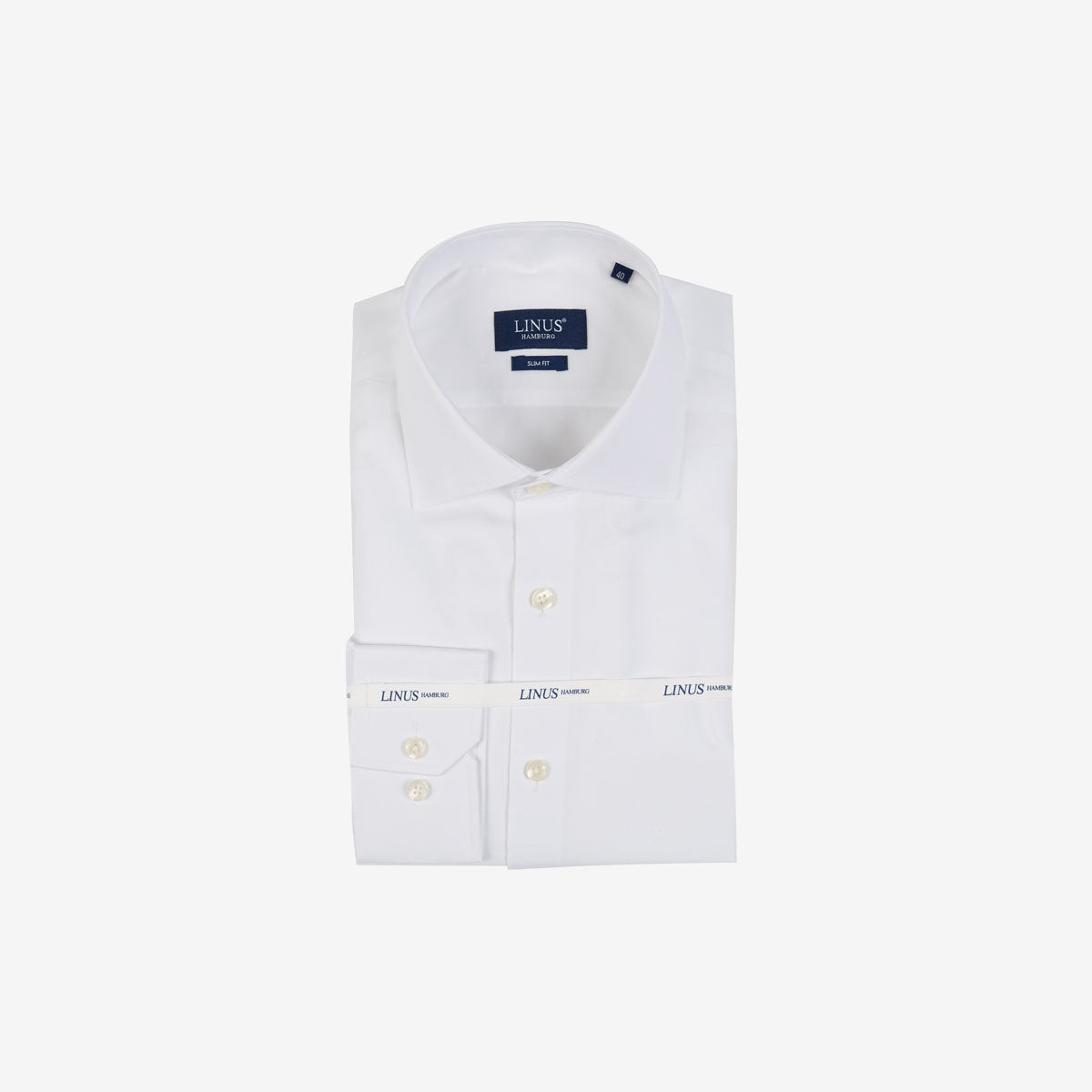 Slim Fit Hemd in Weiß mit Struktur white Bild 4