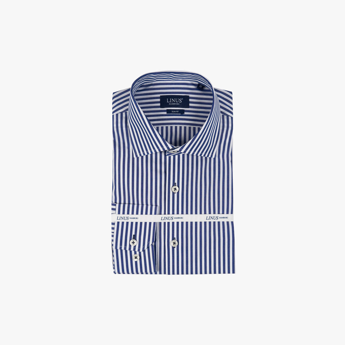 Slim Fit Hemd mit blauen und weißen Streifen blue Bild 4