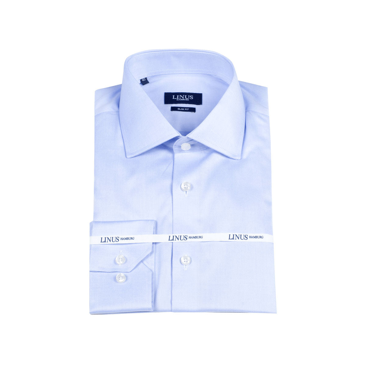 Slim Fit Hemd mit Haifischkragen hellblau light blue Bild 5