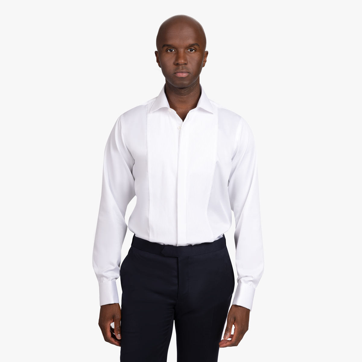 Slim Fit Smoking Hemd mit Umschlagmanschette white Bild 1