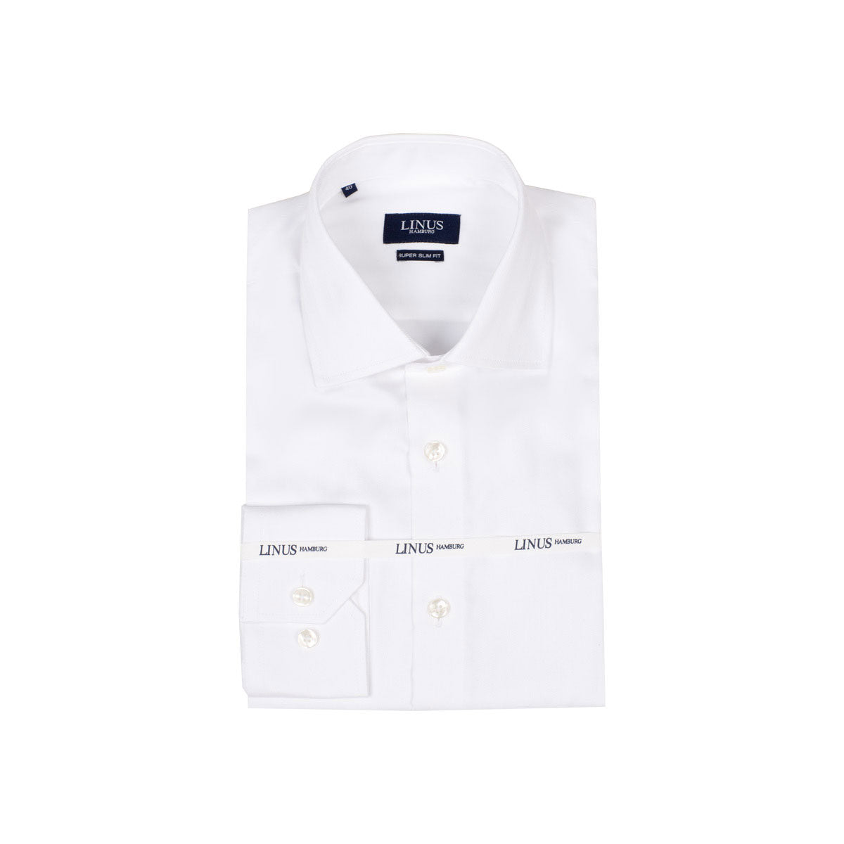 Super Slim Fit Hemd Fischgrat weiß white Bild 2