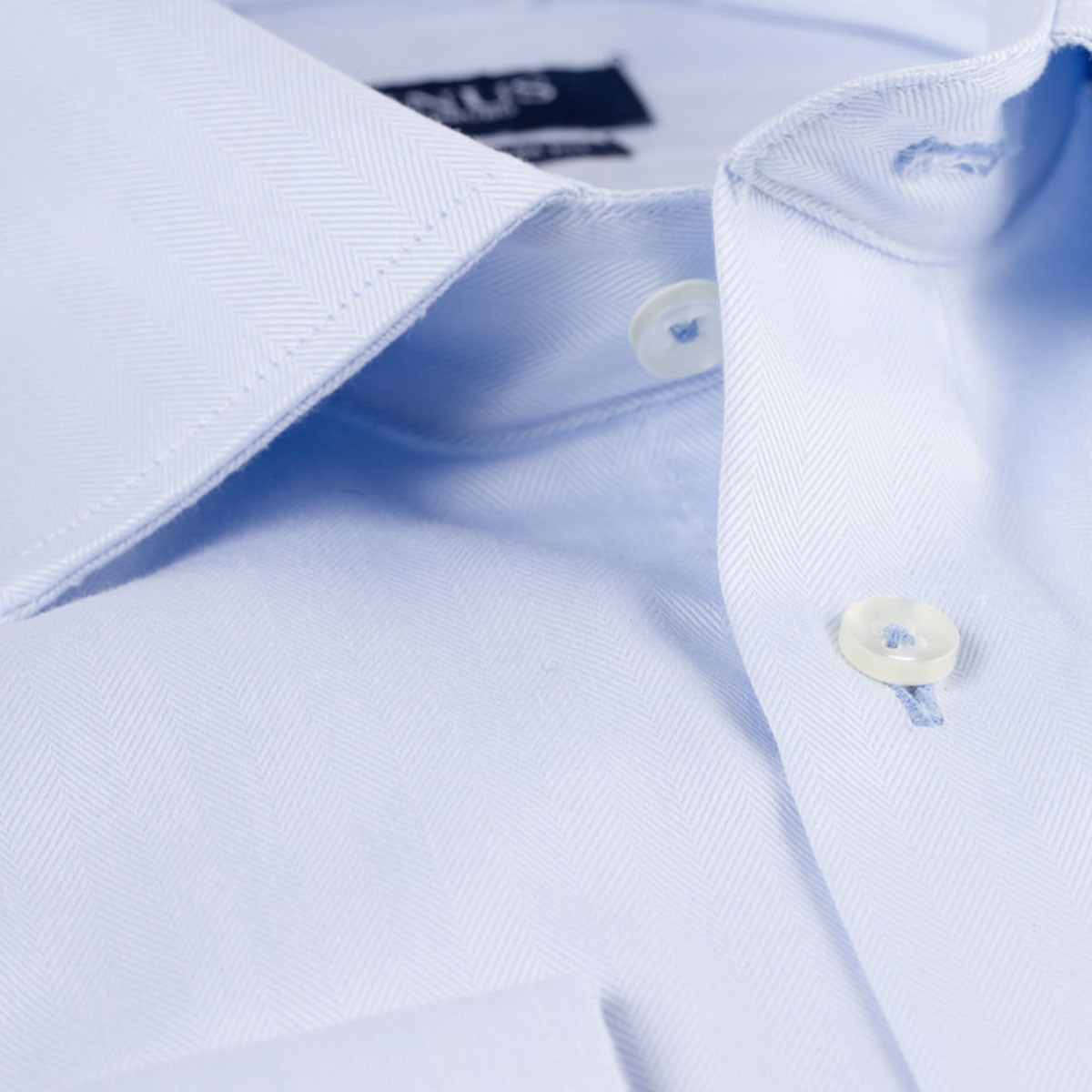 Super Slim Fit Hemd Fischgrat in hellblau lightblue Bild 2