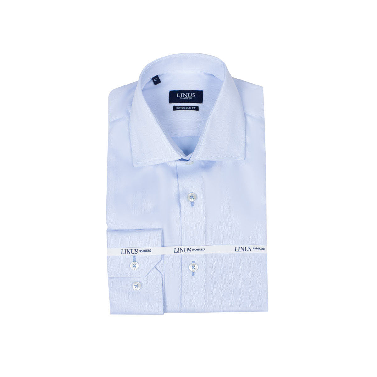 Super Slim Fit Hemd Fischgrat in hellblau lightblue Bild 4