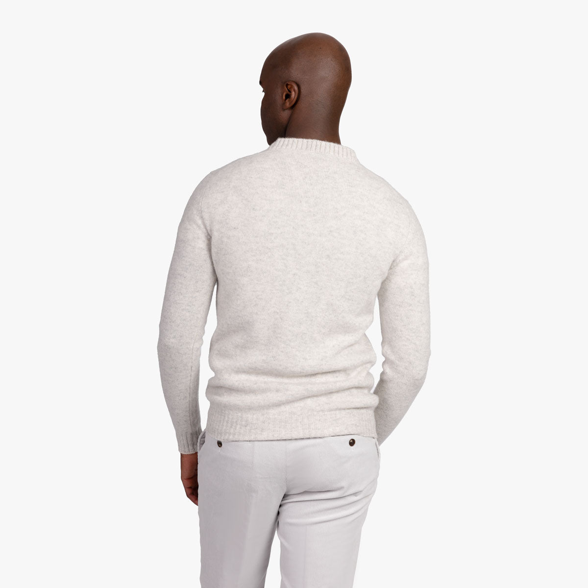 Feinstrickpullover aus Kaschmir in offwhite meliert 19108/ contr. 19051 Bild 2