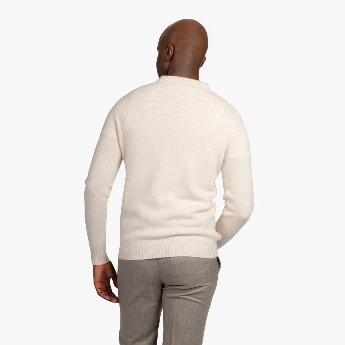 Feinstrickpullover aus Kaschmir in offwhite 19051/ contr. 19108 Bild 2