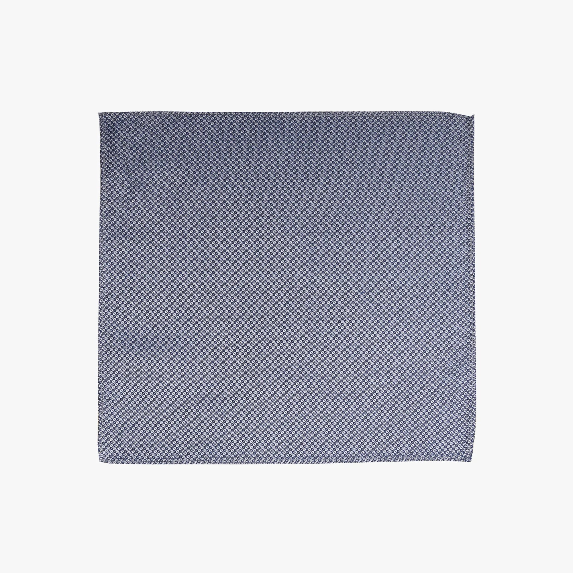 Einstecktuch aus Seide mit Kacheln in Blau blau Bild 2