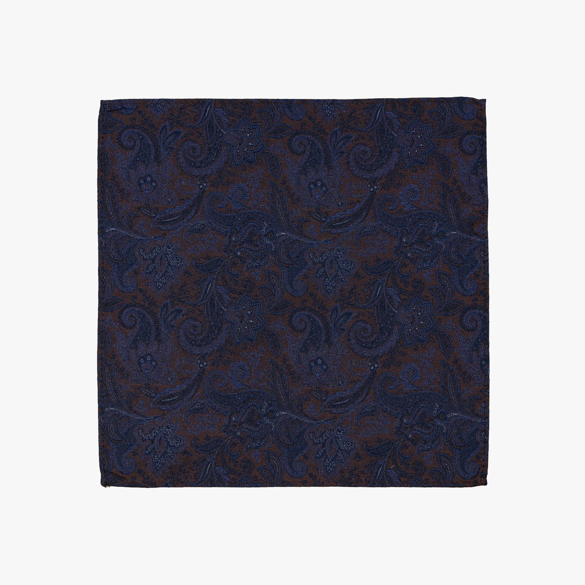 Einstecktuch in Blau und Braun mit floralem Muster blue Bild 2