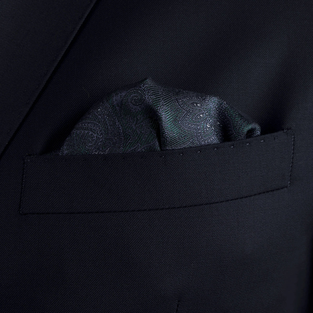 Einstecktuch in Grün und Blau mit floralem Muster green Bild 1