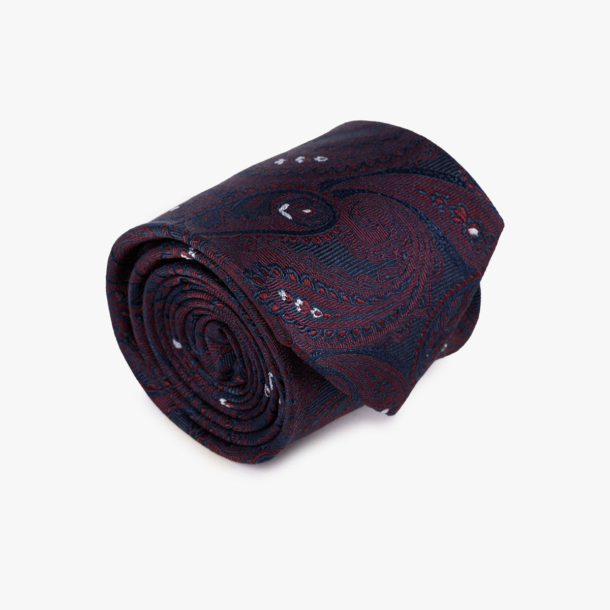 Krawatte  aus Seide in Bordeaux und Blau dkl. rot Bild 1