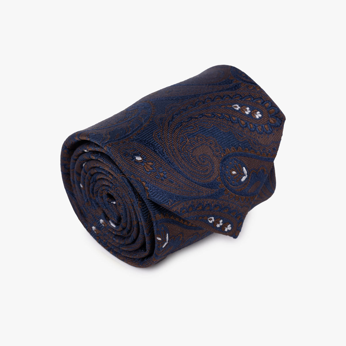 Krawatte aus Seide in Braun und Blau braun Bild 1