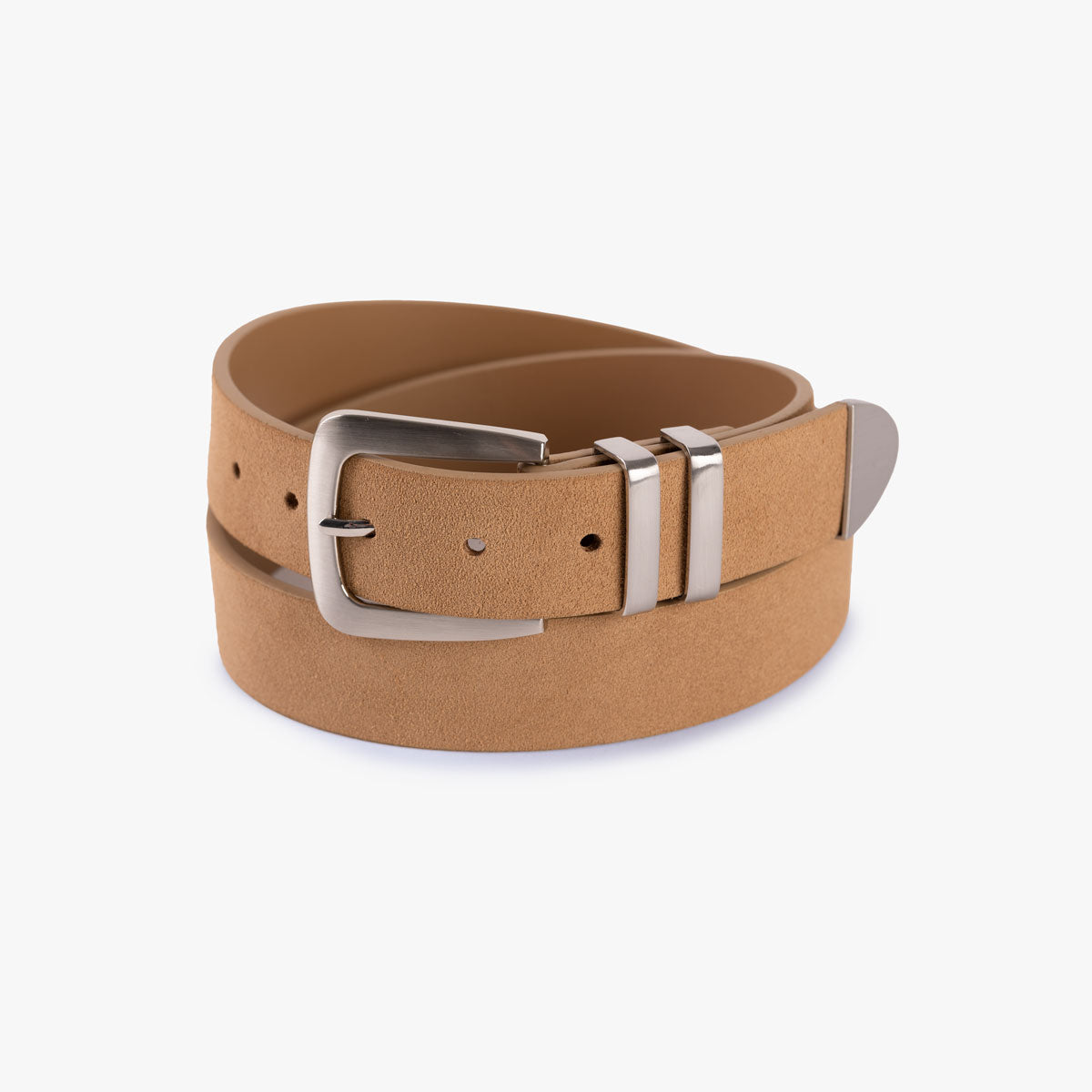 Gürtel aus Veloursleder in beige 109-1 Bild 1