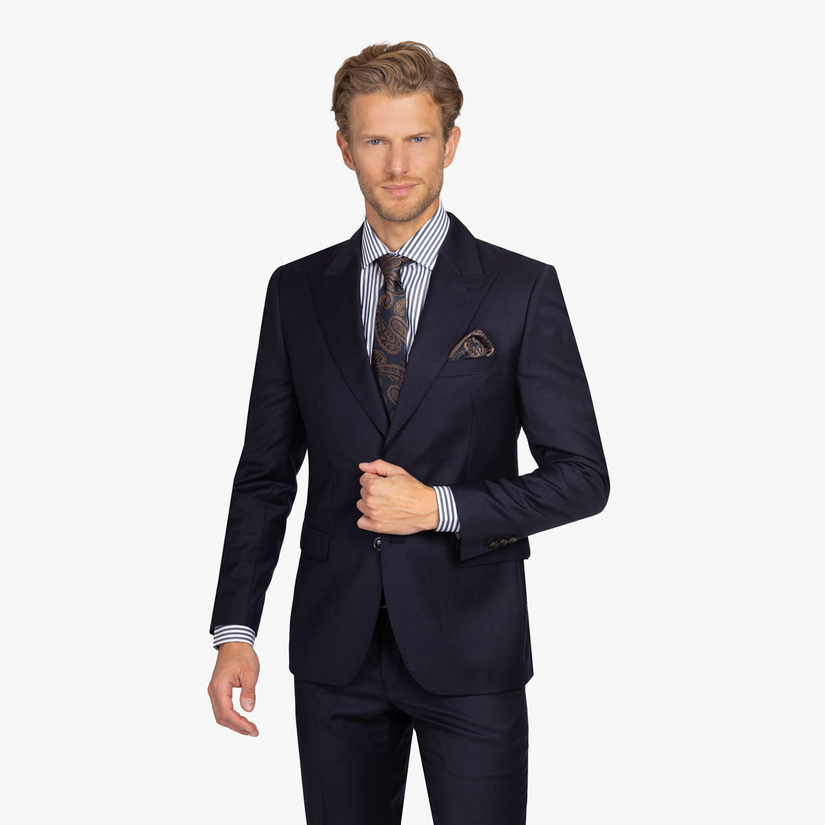 Anzug Fano/N in dunkelblau mit steigendem Revers drk. blue Bild 2