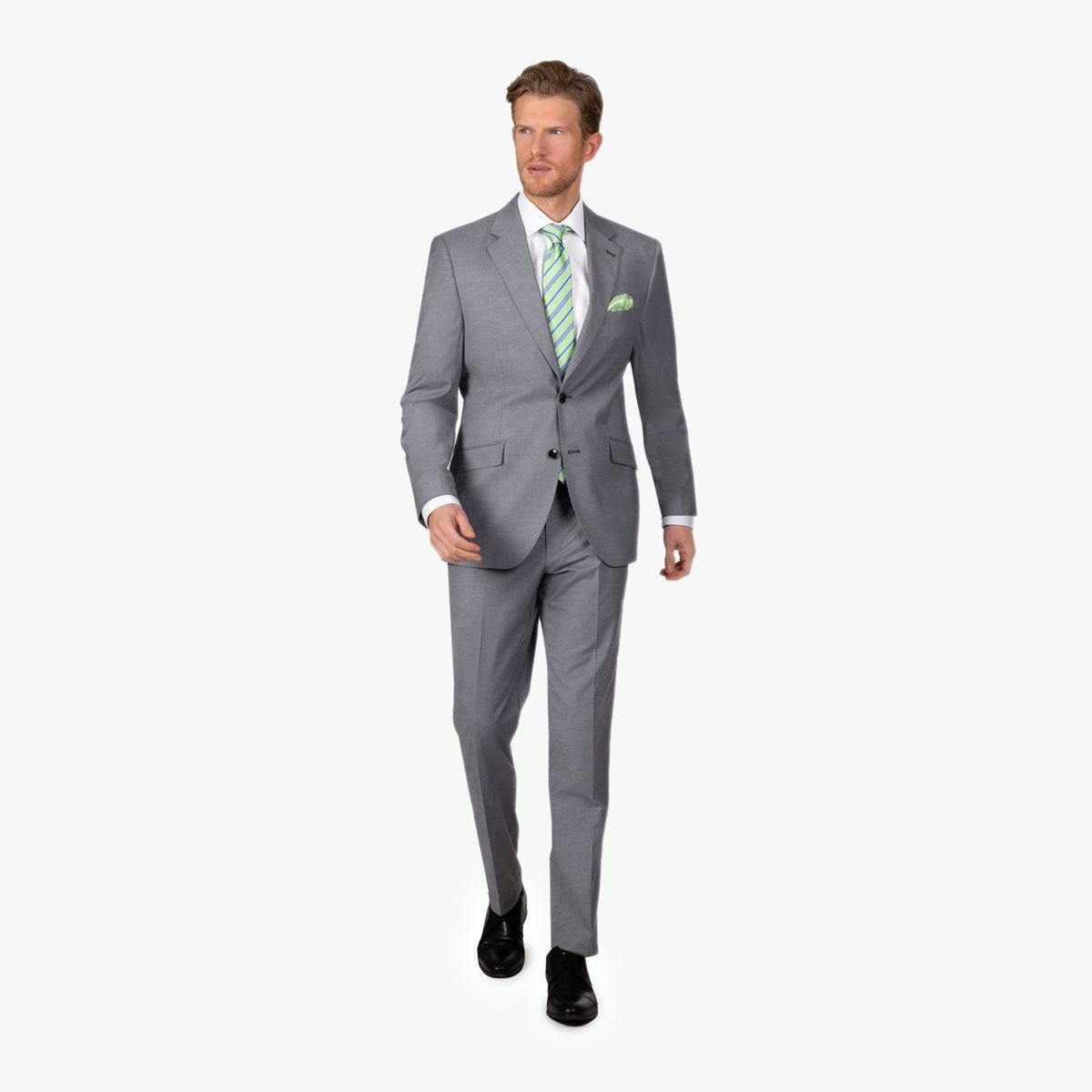 Anzug Prato/S mit schräg gestellten Taschen in grau hellgrau Bild 1