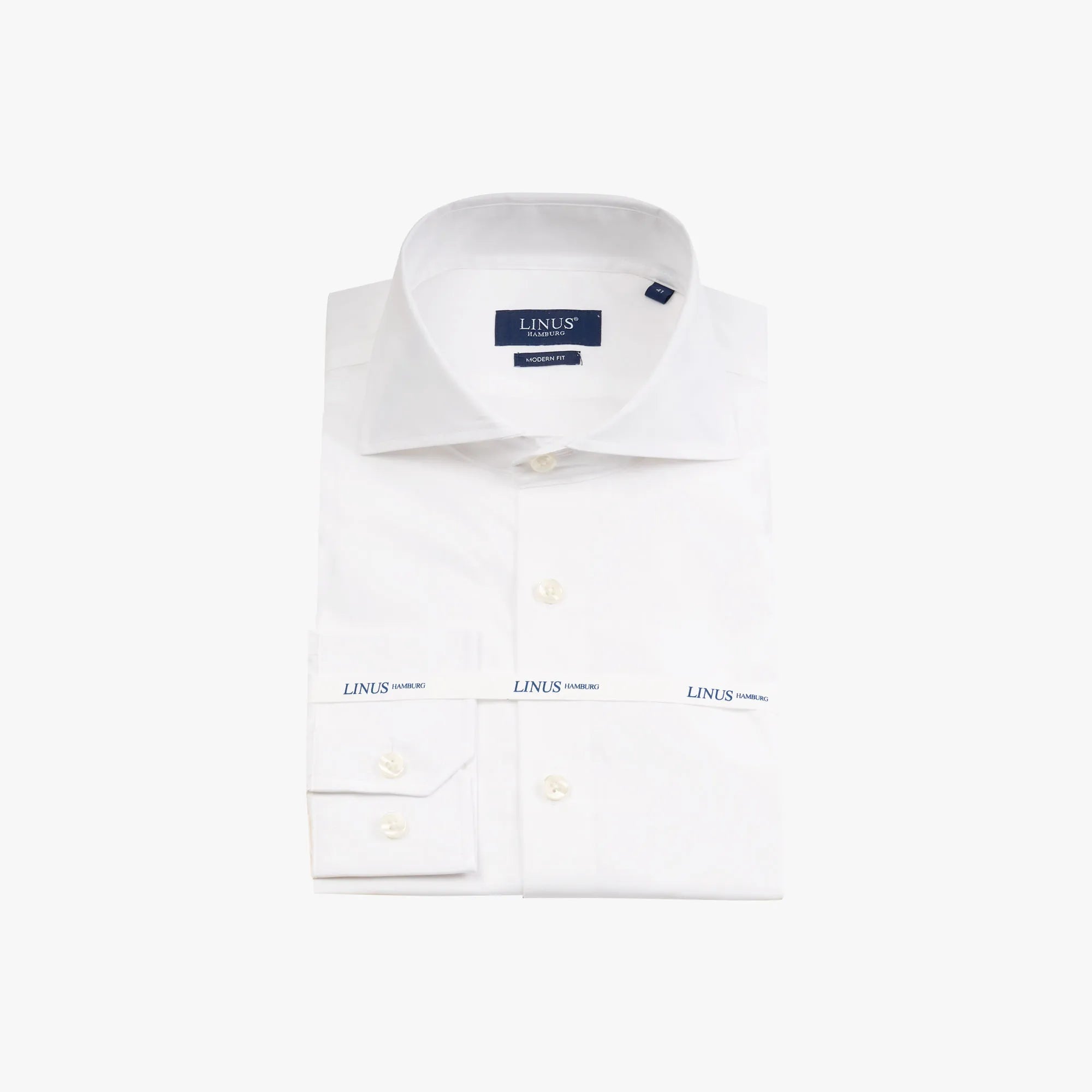 Modern Fit Hemd aus reiner Baumwolle in Weiß white Bild 2