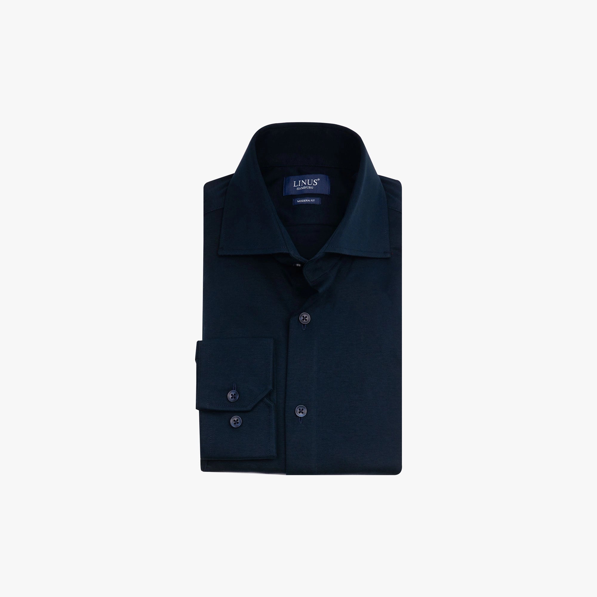 Hemd aus Jersey in Dunkelblau drk. blue Bild 2