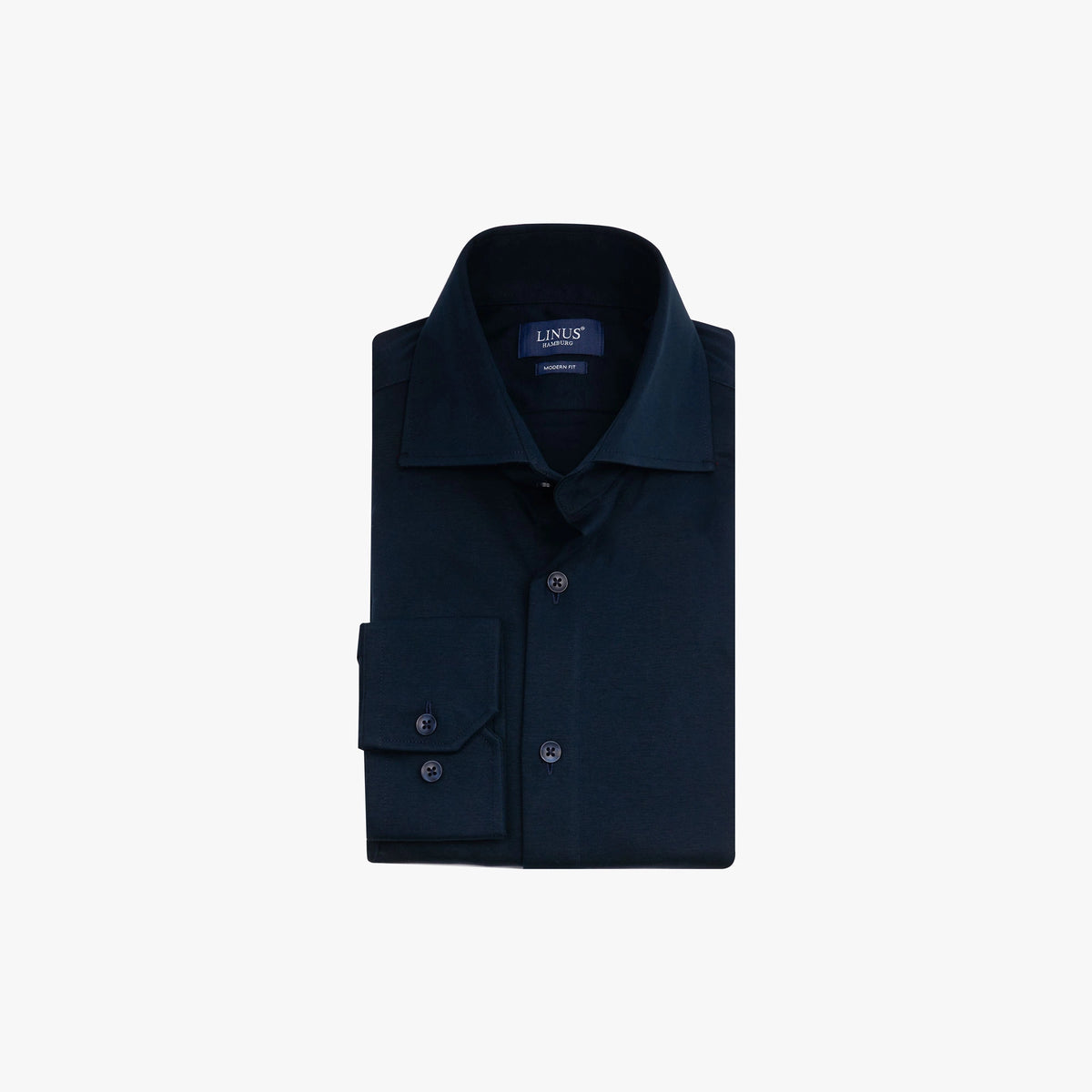 Hemd aus Jersey in Dunkelblau drk. blue Bild 2