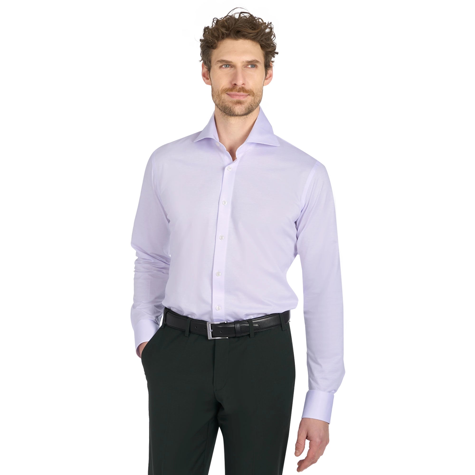 Hemd aus Jersey in hellem Violett light lila Bild 1