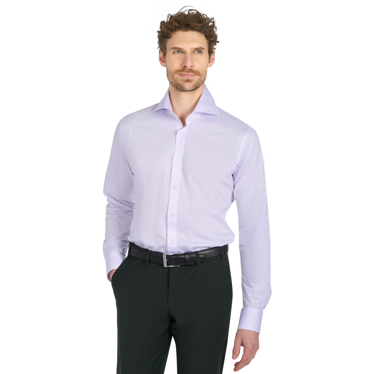Hemd aus Jersey in hellem Violett light lila Bild 1