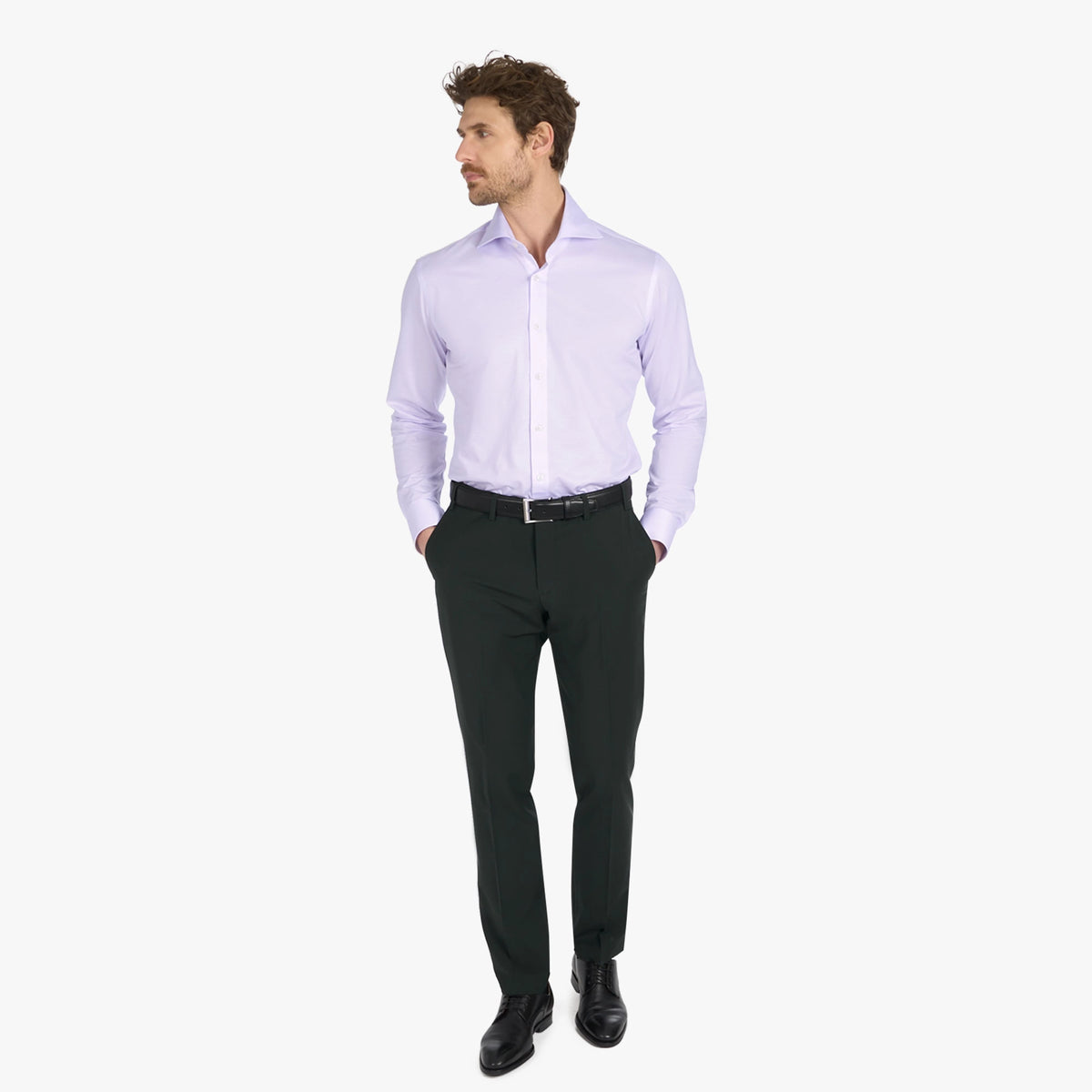 Hemd aus Jersey in hellem Violett light lila Bild 4