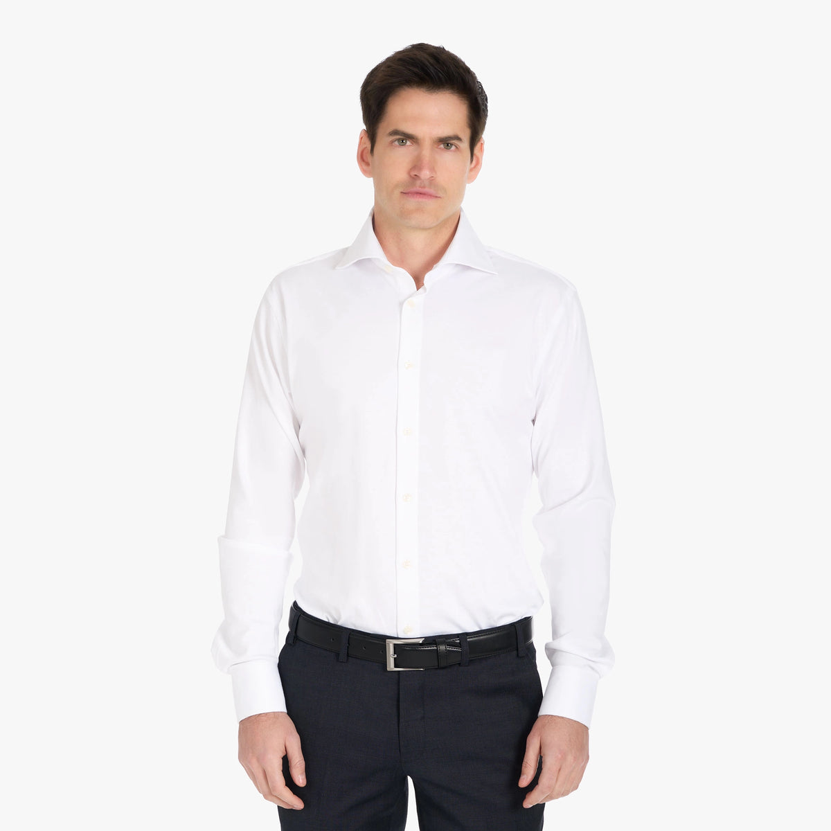 Hemd aus Jersey in Weiß white Bild 1