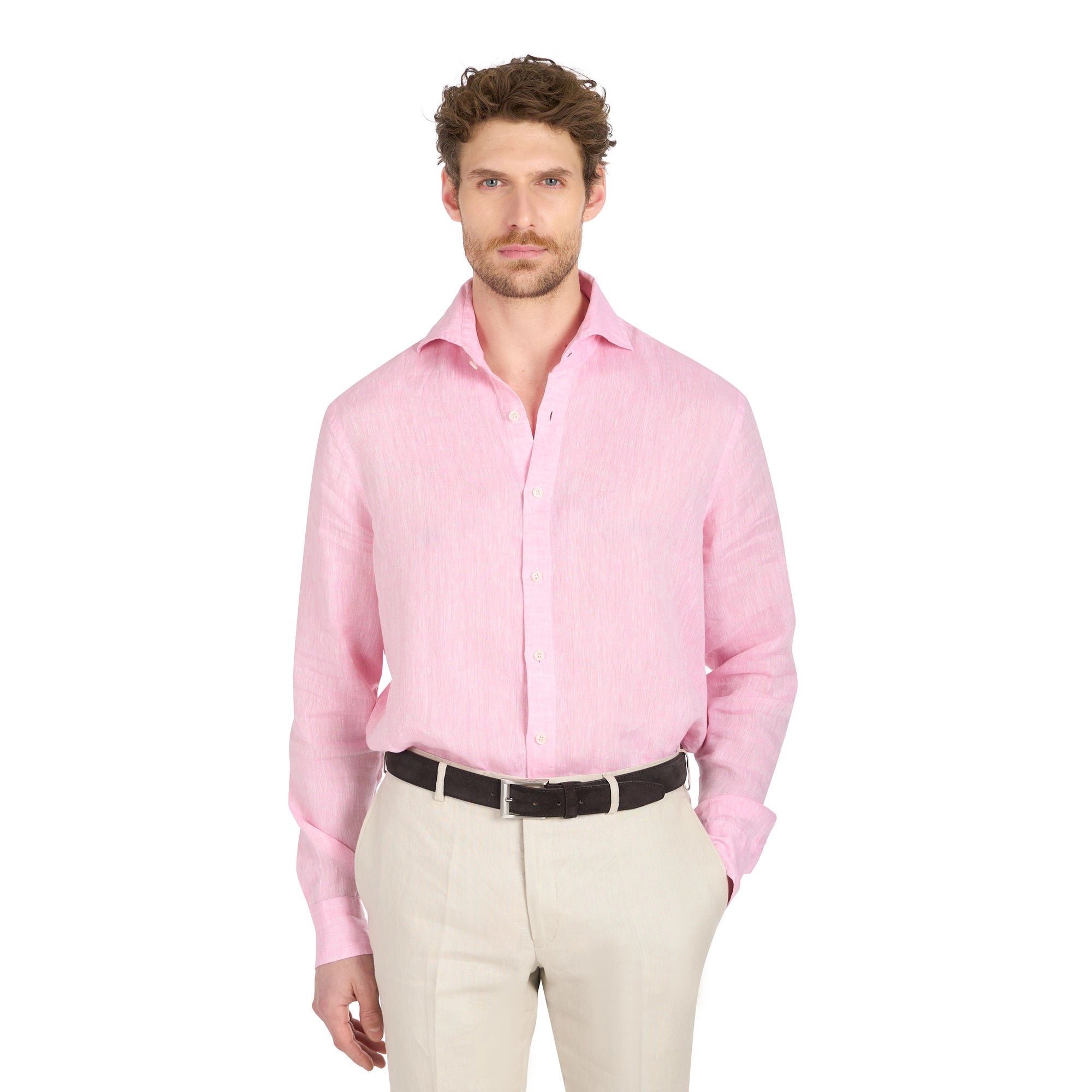 Leinenhemd in Rosa pink Bild 1