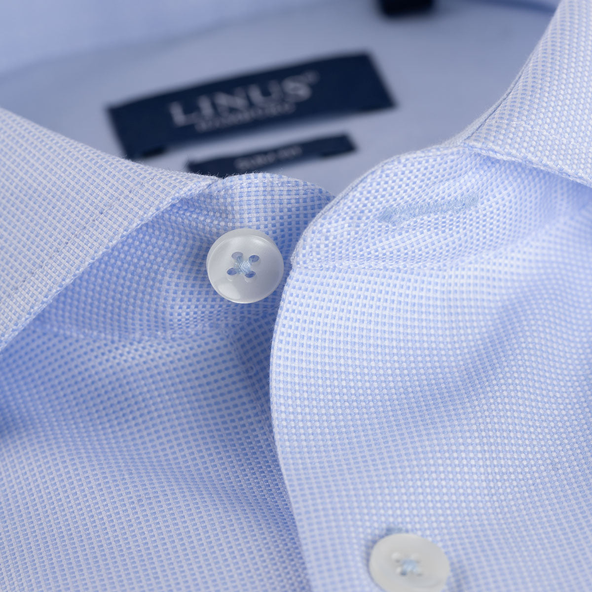 Slim Fit Hemd aus Baumwolle in hellblau mit Muster hellblau Bild 2