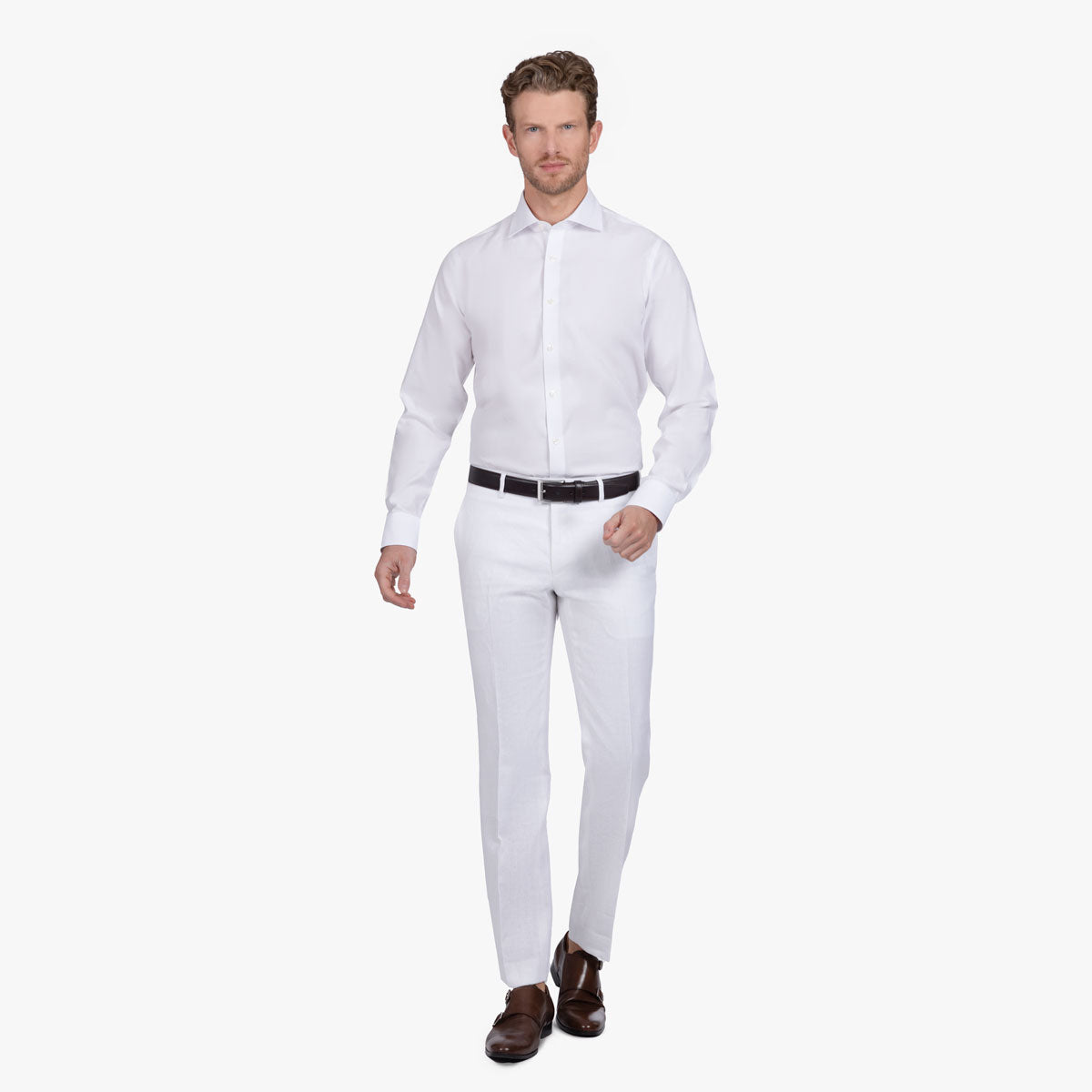 Slim Fit Hemd aus Baumwolle in weiß mit Paisley Muster weiß paisley Bild 4